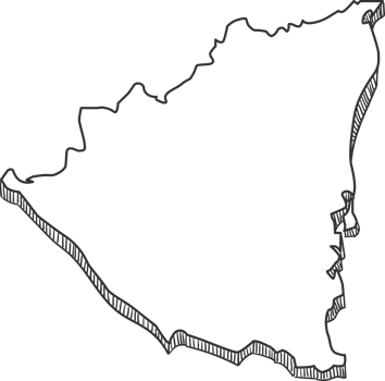 Hand Drawn of Nicaragua 3D Map png