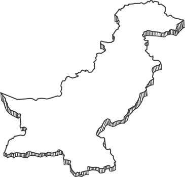Hand Drawn of Pakistan 3D Map png
