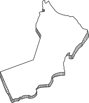 Hand Drawn of Oman 3D Map png