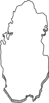 Hand Drawn of Qatar 3D Map png