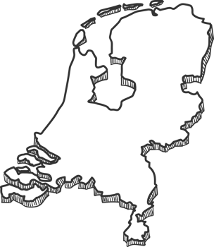 Hand Drawn of Netherlands 3D Map png