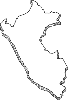 Hand Drawn of Peru 3D Map png