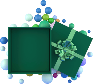 3d Rendering Christmas or new year elements background with decorative balls, and gift boxes. Colorful gifts for holidays. Modern design. Isolated illustration png