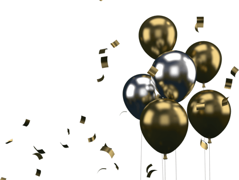 3d Rendering assect for Christmas or New year elements background with decorative  gold balloon, and plate. Gifts for holidays. Modern design.Isolated  illustration png