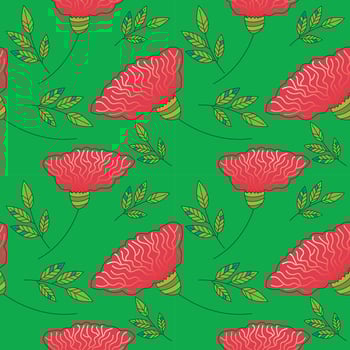 seamless pattern with fantasy flowers, natural wallpaper, and floral decoration Indian style, curl illustration. Paisley prints hand-drawn elements. Home decor. vector