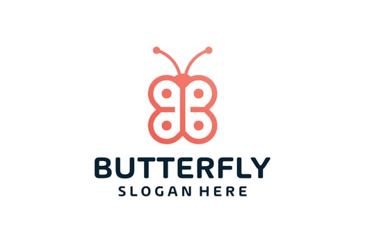Isolated butterfly logo for spa business vector