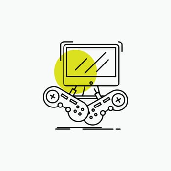 Game, gaming, internet, multiplayer, online Line Icon vector