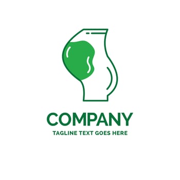 pregnancy. pregnant. baby. obstetrics. fetus Flat Business Logo template. Creative Green Brand Name Design. vector