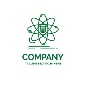 Analysis. data. information. research. science Flat Business Logo template. Creative Green Brand Name Design. vector