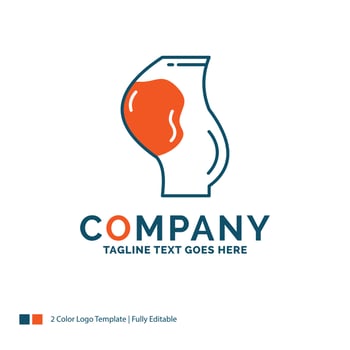 pregnancy. pregnant. baby. obstetrics. fetus Logo Design. Blue and Orange Brand Name Design. Place for Tagline. Business Logo template. vector