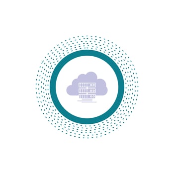 cloud. storage. computing. data. flow Glyph Icon. Vector isolated illustration