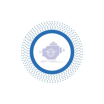 Engine. industry. machine. motor. performance Glyph Icon. Vector isolated illustration