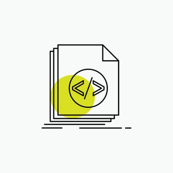 Code. coding. file. programming. script Line Icon vector
