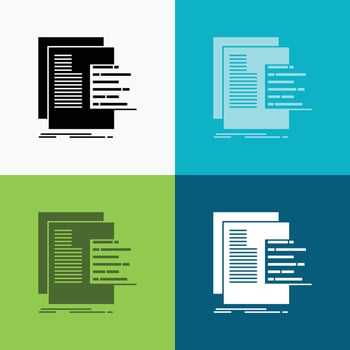 chart. data. graph. reports. valuation Icon Over Various Background. glyph style design. designed for web and app. Eps 10 vector illustration