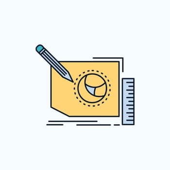 Content. design. frame. page. text Flat Icon. green and Yellow sign and symbols for website and Mobile appliation. vector illustration