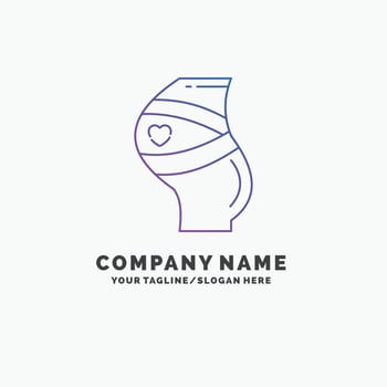 Belt. Safety. Pregnancy. Pregnant. women Purple Business Logo Template. Place for Tagline vector