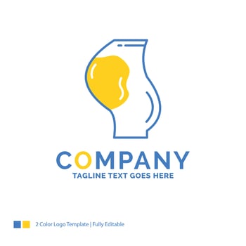 pregnancy. pregnant. baby. obstetrics. fetus Blue Yellow Business Logo template. Creative Design Template Place for Tagline. vector