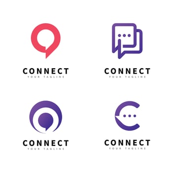 Dialogs and Discussions Logo. Communication vector symbol
