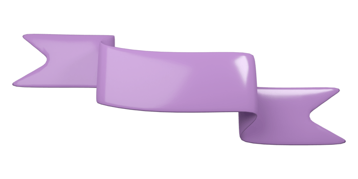 Purple 3d render plastic ribbon for sale banner. Promo offer or discount tag isolated. Blank label wrap flag or placard png