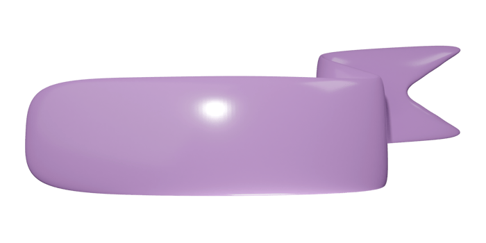 Purple blank badge. 3d render sale ribbon layout. Promo tag for discount sticker. Discount offer template with placard png