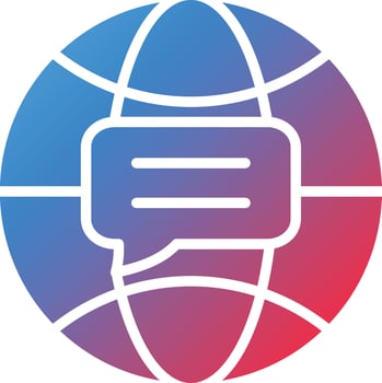 Global Chat Icon Style vector