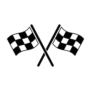 racing flags icon vector