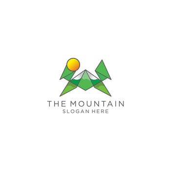 The mountain logo icon vector image