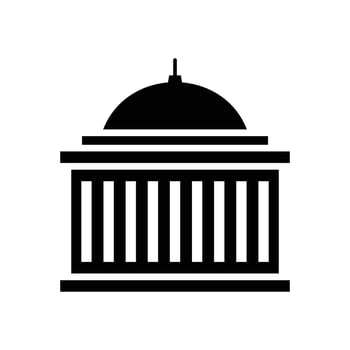 Capitol building vector icon