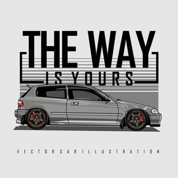 GRAY CAR ILLUSTRATION, READY FORMAT EPS 10 vector