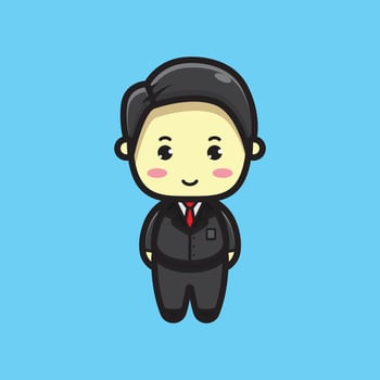 cute smiley business man vector