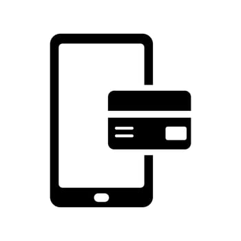 Mobile payment icon vector