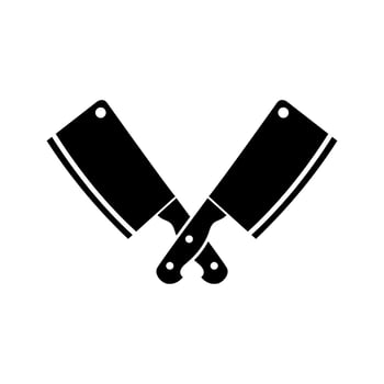 Meat knife flat icon vector