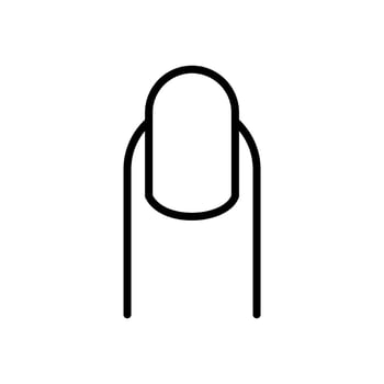 finger nail line icon vector