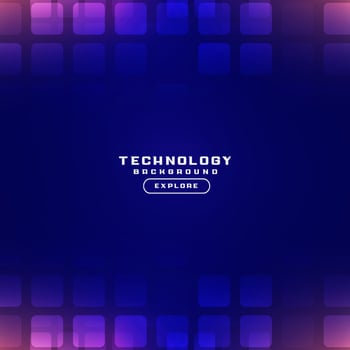 blue technology digital background template design vector