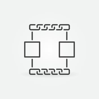 Chains and Blocks - Blockchain Technology vector icon