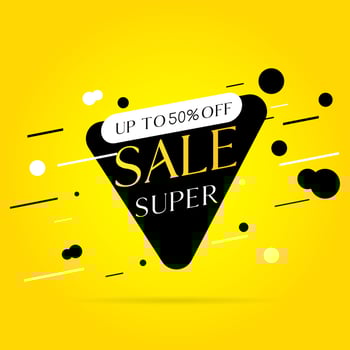 Sale offer discount banner template promotion vector illustration