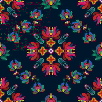 Ikat ethnic seamless pattern decoration design. Aztec fabric carpet boho mandalas textile decor wallpaper. Tribal native motif flower ornaments traditional embroidery vector illustrated background