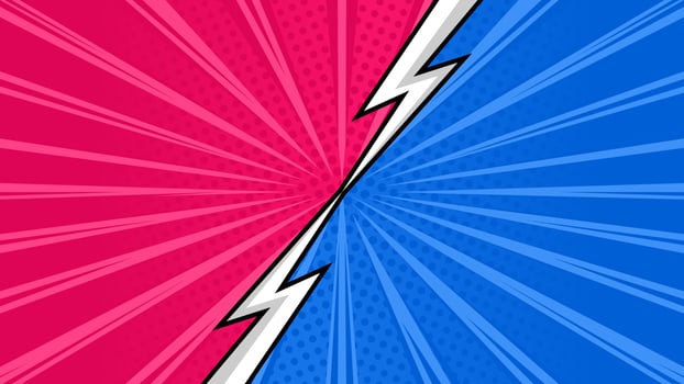 Pop art comic cartoon style flat design background vector