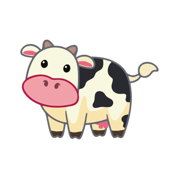 Cartoon of cow. Illustration cow in png format. Image illustration of cow