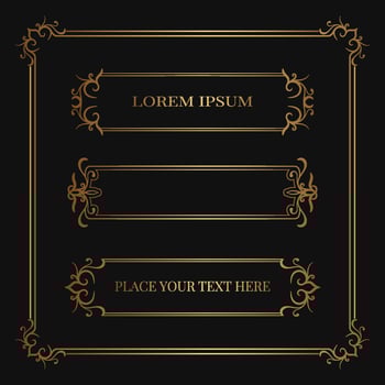 vintage frames, and border, vector set