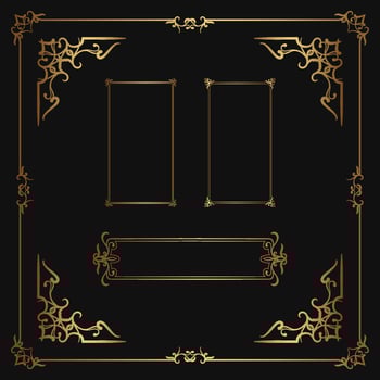 vintage frames, corners, and retro borders vector