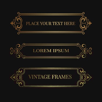 vintage frames, vector set