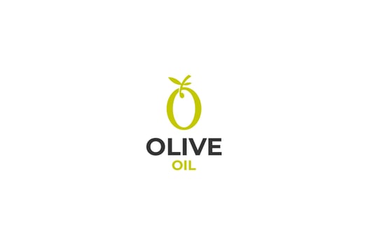 Flat olive oil logo design vector template illustration