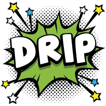 drip Pop art comic speech bubbles book sound effects vector