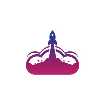 Rocket Vector icon design illustration Template
