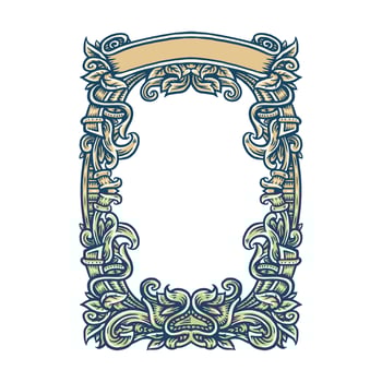 Ornate frame, Retro ornamental frame, vintage ornaments and ornate border. vector