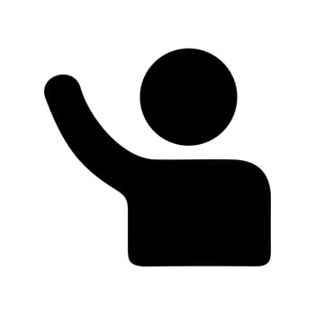 hand up human icon vector