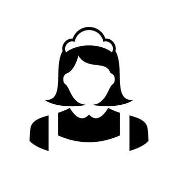 maid flat icon vector