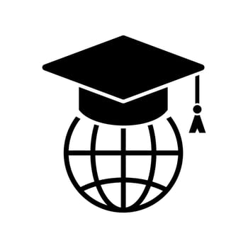 global education icon vector