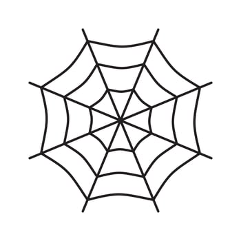 spider web outline icon vector